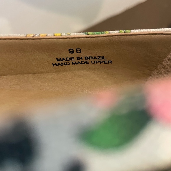 Talbots Women's Floral Flats - White and Multicolor - Picture 3 of 5